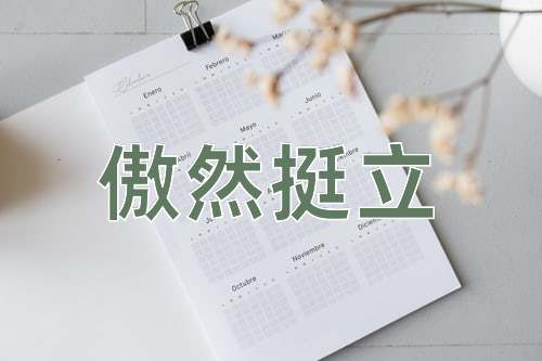 成语傲然挺立