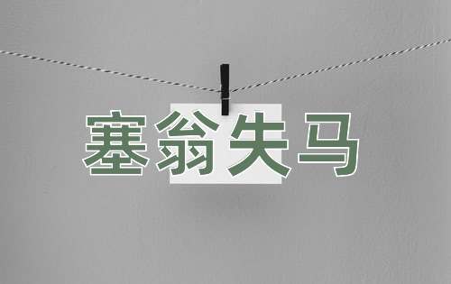 成语塞翁失马
