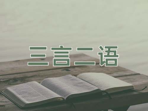 成语三言二语