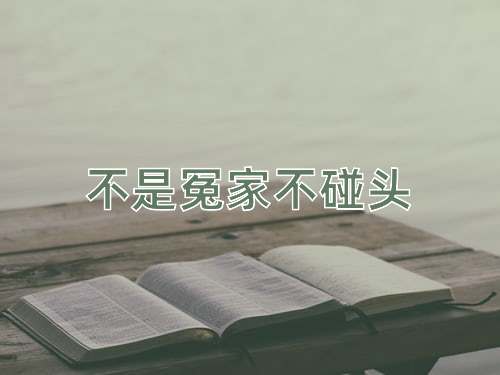 成语不是冤家不碰头