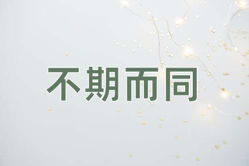 成语不期而同