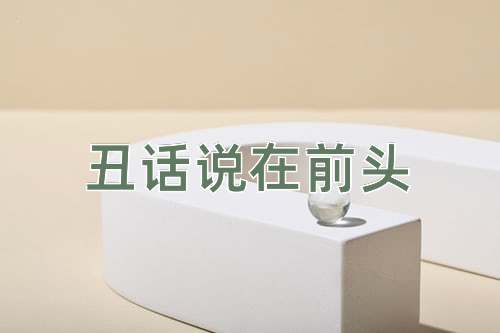 成语丑话说在前头