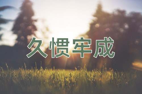 成语久惯牢成