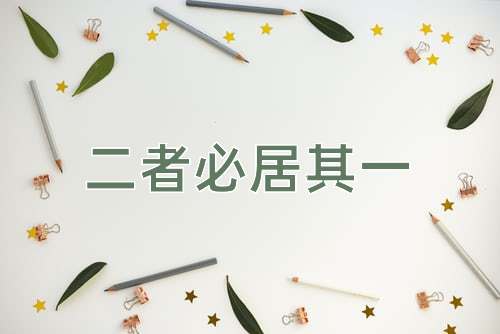 成语二者必居其一