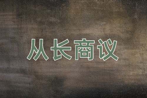 成语从长商议