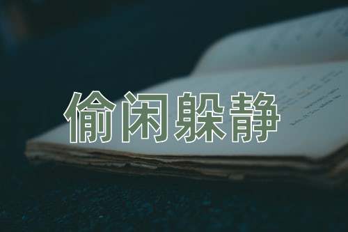 成语偷闲躲静