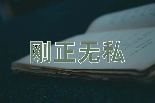 成语刚正无私