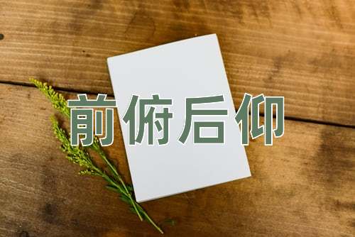 成语前俯后仰