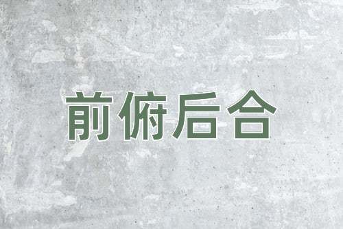 成语前俯后合