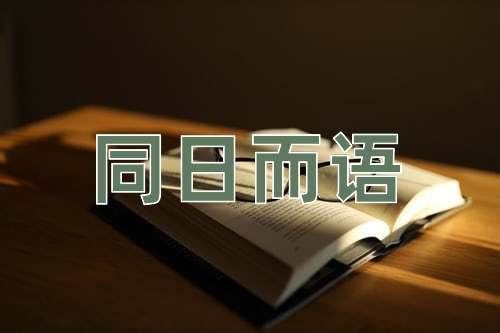 成语同日而语