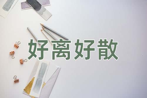 成语好离好散