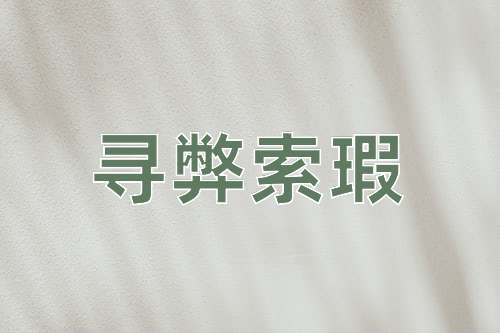 成语寻弊索瑕