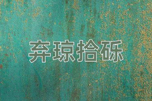 成语弃琼拾砾