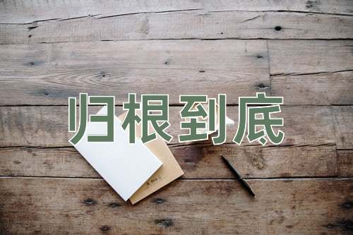 成语归根到底