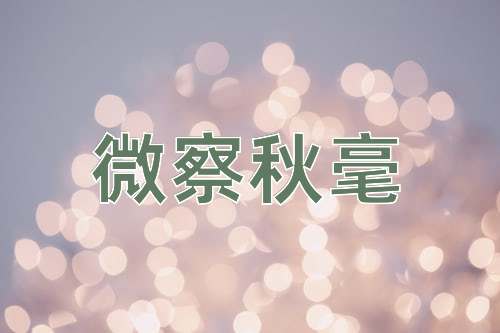 成语微察秋毫