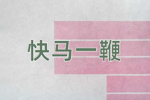 成语快马一鞭
