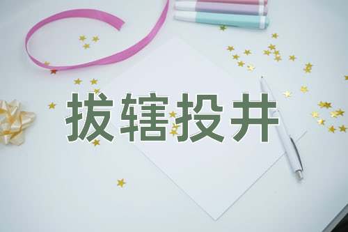 成语拔辖投井