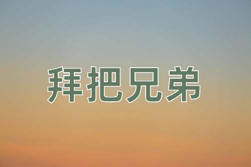 成语拜把兄弟