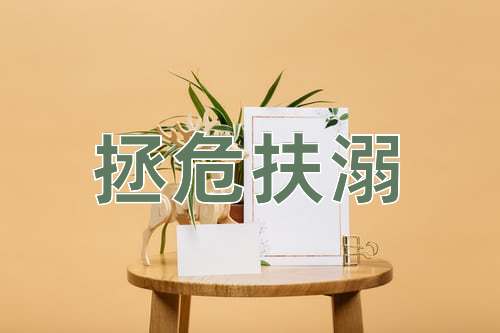 成语拯危扶溺