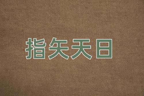 成语指矢天日