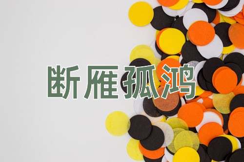 成语断雁孤鸿