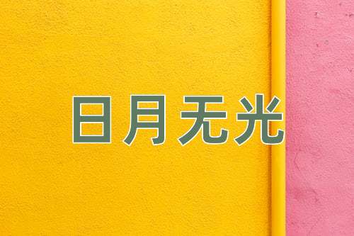 成语日月无光