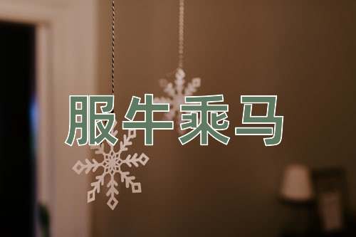 成语服牛乘马
