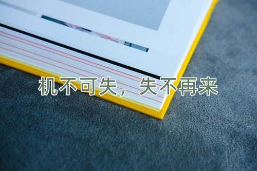 成语机不可失，失不再来