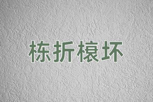 成语栋折榱坏