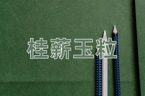 成语桂薪玉粒