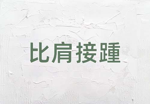 成语比肩接踵