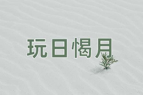 成语玩日愒月