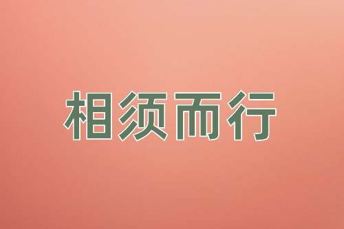 成语相须而行