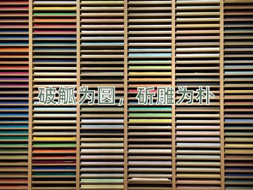 成语破觚为圆，斫雕为朴
