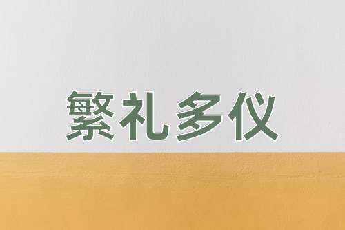 成语繁礼多仪