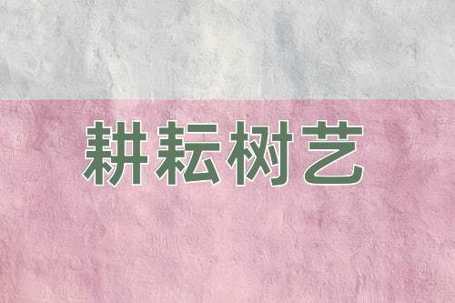 成语耕耘树艺