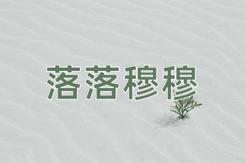 成语落落穆穆