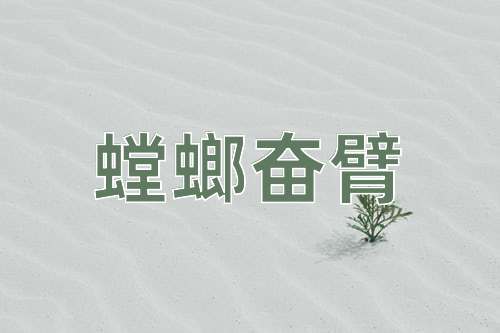 成语螳螂奋臂