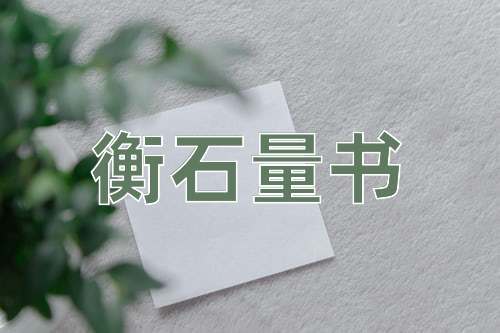 成语衡石量书