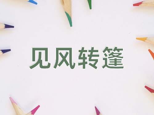 成语见风转篷
