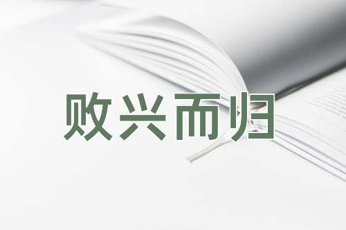 成语败兴而归
