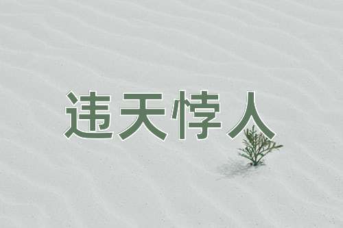 成语违天悖人
