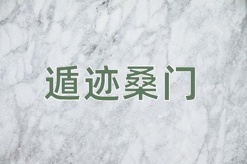 成语遁迹桑门