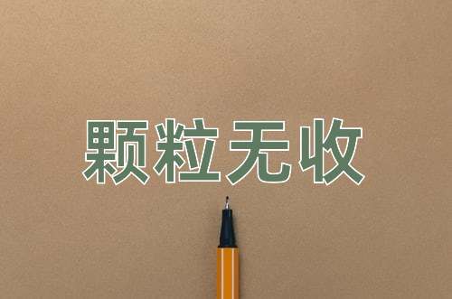 成语颗粒无收