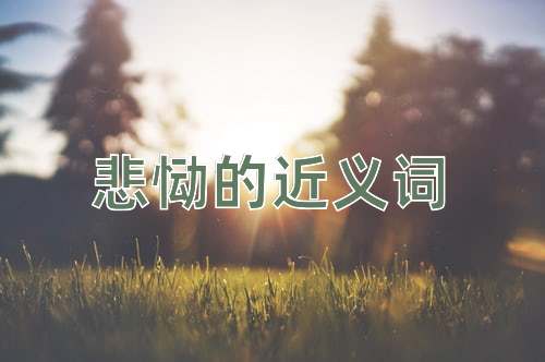 悲恸的近义词