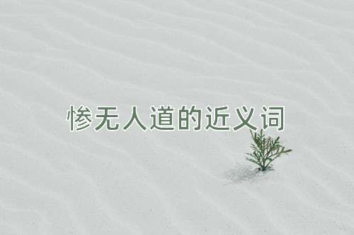 惨无人道的近义词