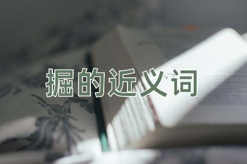 掘的近义词