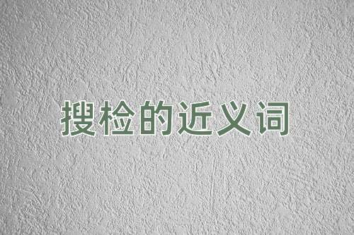 搜检的近义词