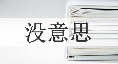 没意思