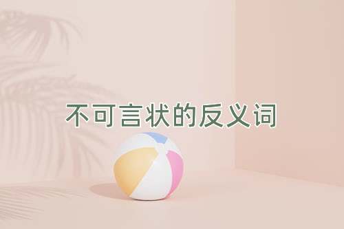 不可言状的反义词